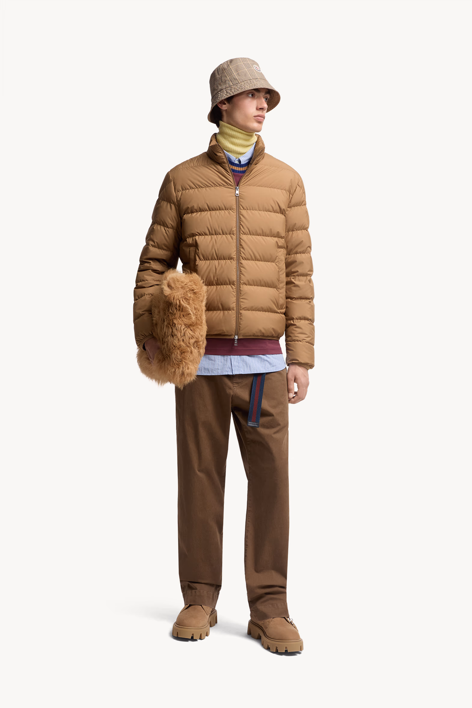 Doudoune courte Baudinet Hommes Beige Moncler 0